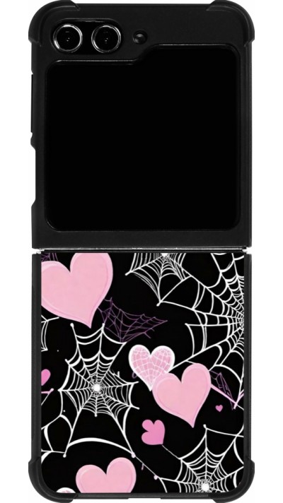 Coque Samsung Galaxy Z Flip5 - Silicone rigide noir Halloween 2024 girly