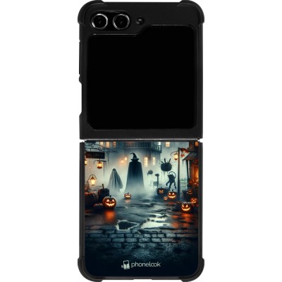 Coque Samsung Galaxy Z Flip5 - Silicone rigide noir Halloween Spookville