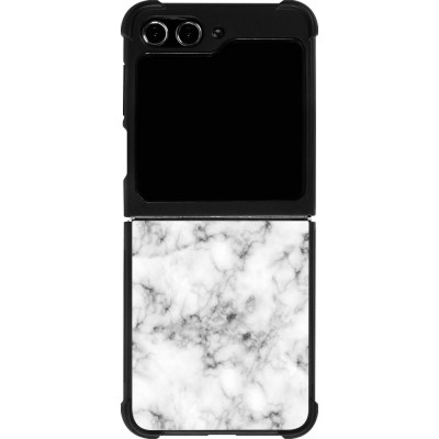 Coque Samsung Galaxy Z Flip5 - Silicone rigide noir Marble 01