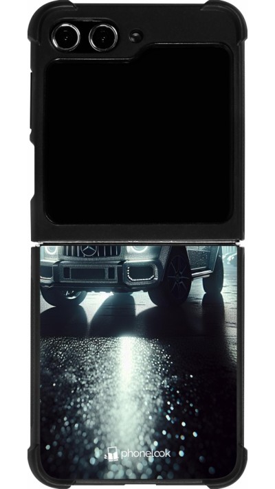 Coque Samsung Galaxy Z Flip5 - Silicone rigide noir Mercedes G AMG Night