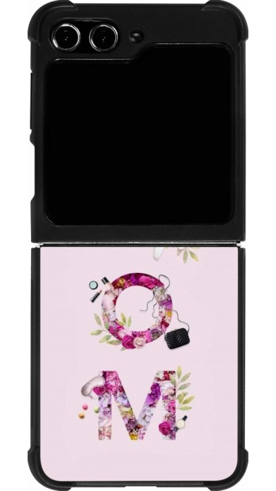 Coque Samsung Galaxy Z Flip5 - Silicone rigide noir Mom 2024 girly mom