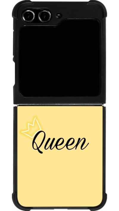 Coque Samsung Galaxy Z Flip5 - Silicone rigide noir Mom 2024 Queen