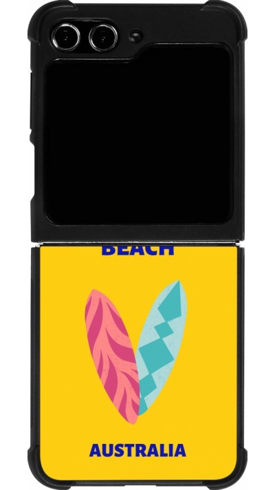 Coque Samsung Galaxy Z Flip5 - Silicone rigide noir Pop Summer Destination Bondi