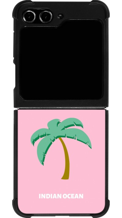 Coque Samsung Galaxy Z Flip5 - Silicone rigide noir Pop Summer Destination Maldives