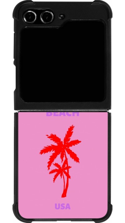 Coque Samsung Galaxy Z Flip5 - Silicone rigide noir Pop Summer Destination Malibu