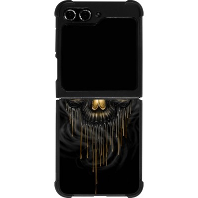 Coque Samsung Galaxy Z Flip5 - Silicone rigide noir Skull 02