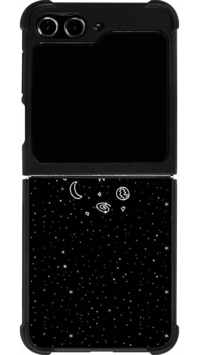 Coque Samsung Galaxy Z Flip5 - Silicone rigide noir Space Doodle