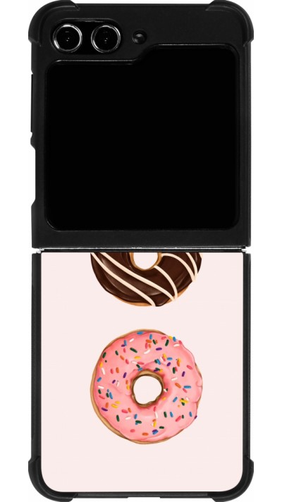 Coque Samsung Galaxy Z Flip5 - Silicone rigide noir Spring 23 donuts