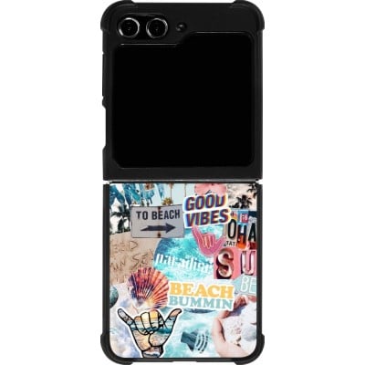 Coque Samsung Galaxy Z Flip5 - Silicone rigide noir Summer 20 collage