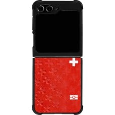 Coque Samsung Galaxy Z Flip5 - Silicone rigide noir Swiss Passport