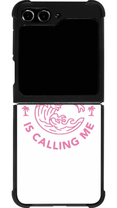 Coque Samsung Galaxy Z Flip5 - Silicone rigide noir The Ocean is calling me