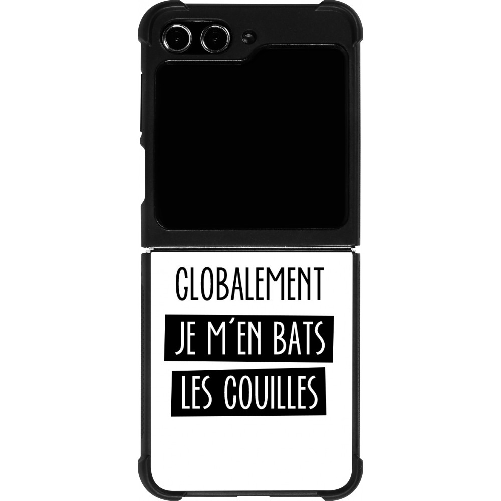 Coque Samsung Galaxy Z Flip5 - Silicone rigide noir Le truc globalement bats les couilles