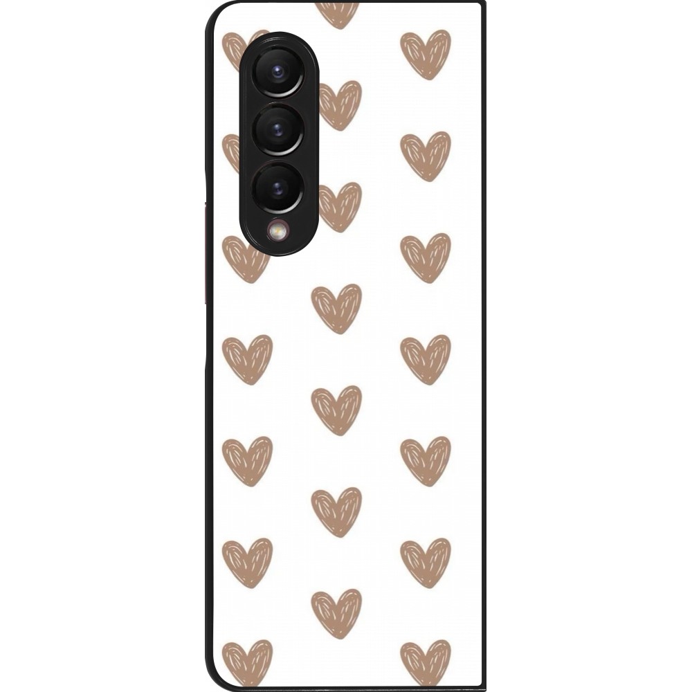 Coque Samsung Galaxy Z Fold3 5G - Autumn 2024 brown hearts