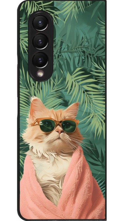 Coque Samsung Galaxy Z Fold3 5G - Cat Summer Palms