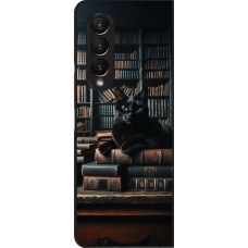 Coque Samsung Galaxy Z Fold3 5G - Chat livres sombres