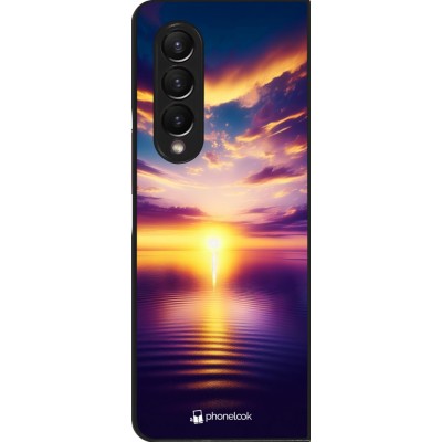 Coque Samsung Galaxy Z Fold3 5G - Coucher soleil jaune violet