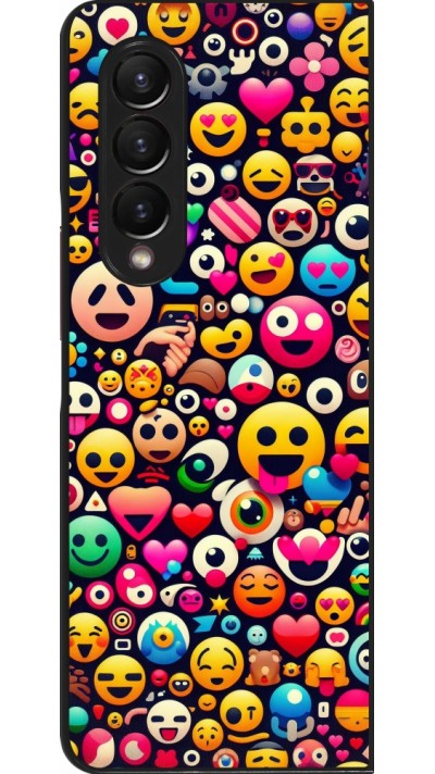 Coque Samsung Galaxy Z Fold3 5G - Emoji Mix Color