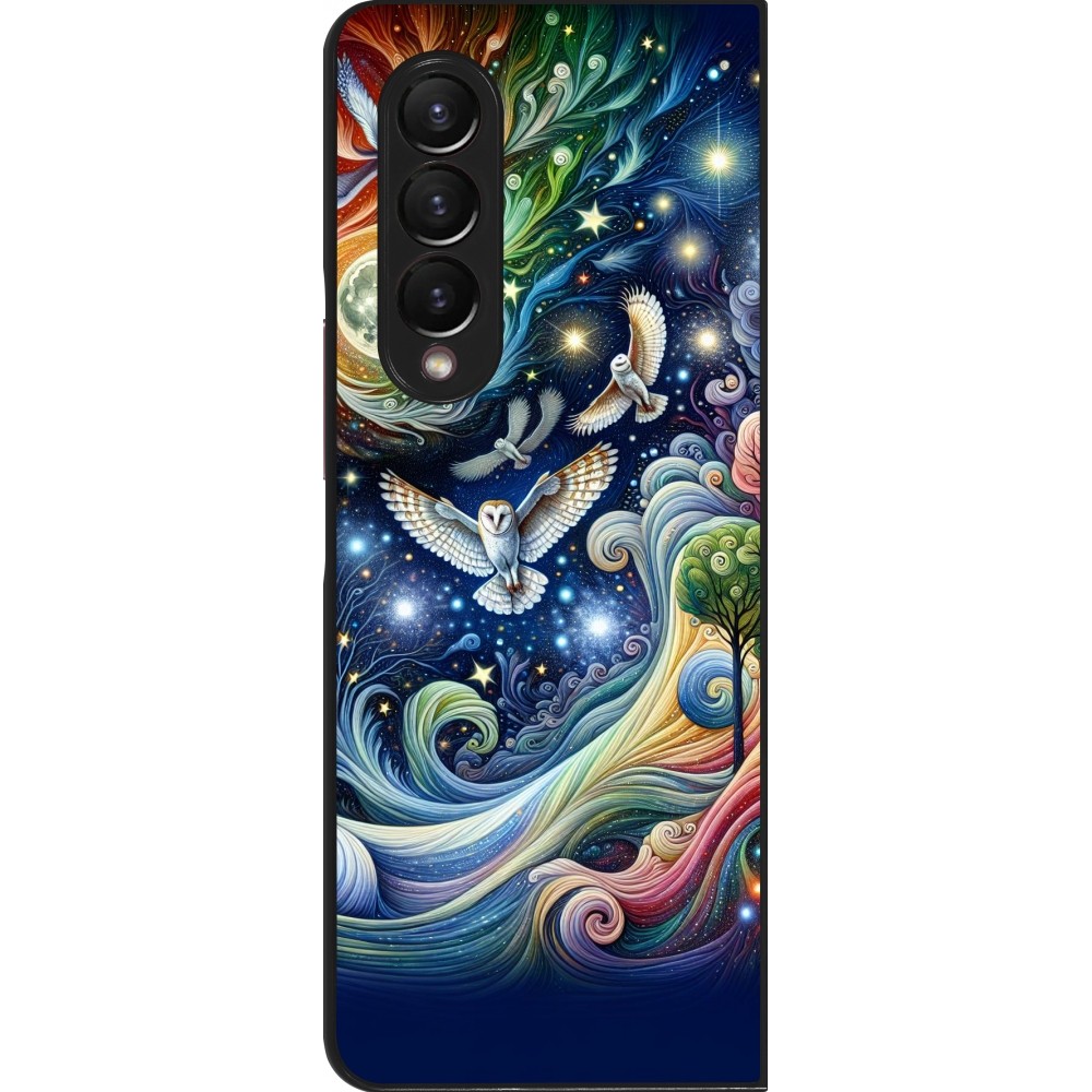 Coque Samsung Galaxy Z Fold3 5G - hibou volant floral