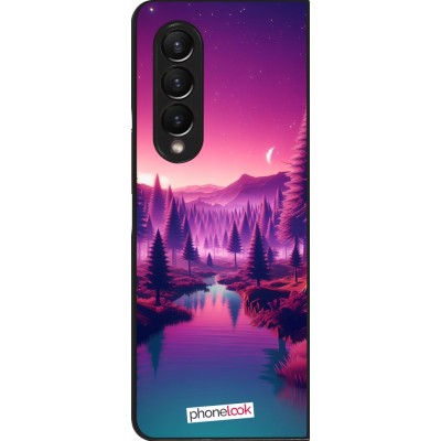 Coque Samsung Galaxy Z Fold3 5G - Paysage Violet-Rose