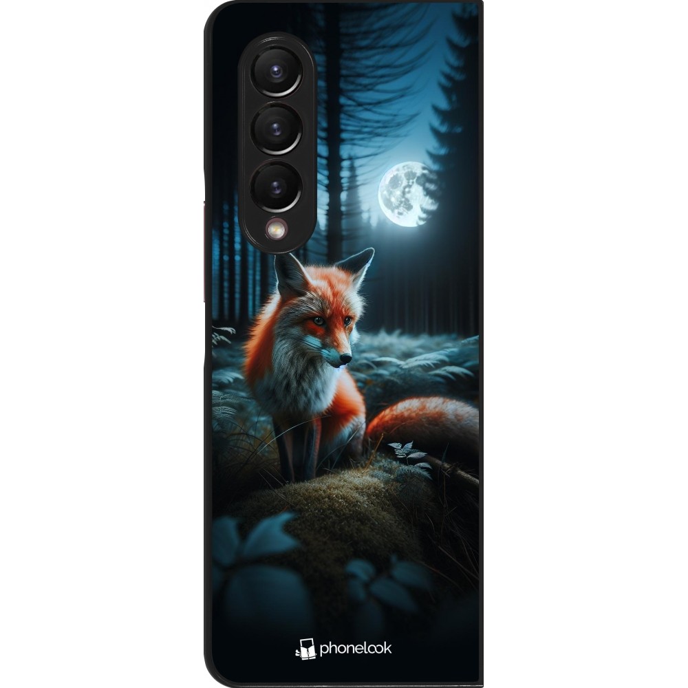 Coque Samsung Galaxy Z Fold3 5G - Renard lune forêt