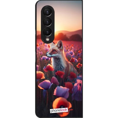 Coque Samsung Galaxy Z Fold3 5G - Renard pourpre au crépuscule