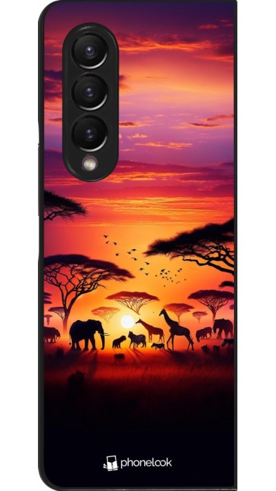 Coque Samsung Galaxy Z Fold3 5G - Safari sunset wildlife