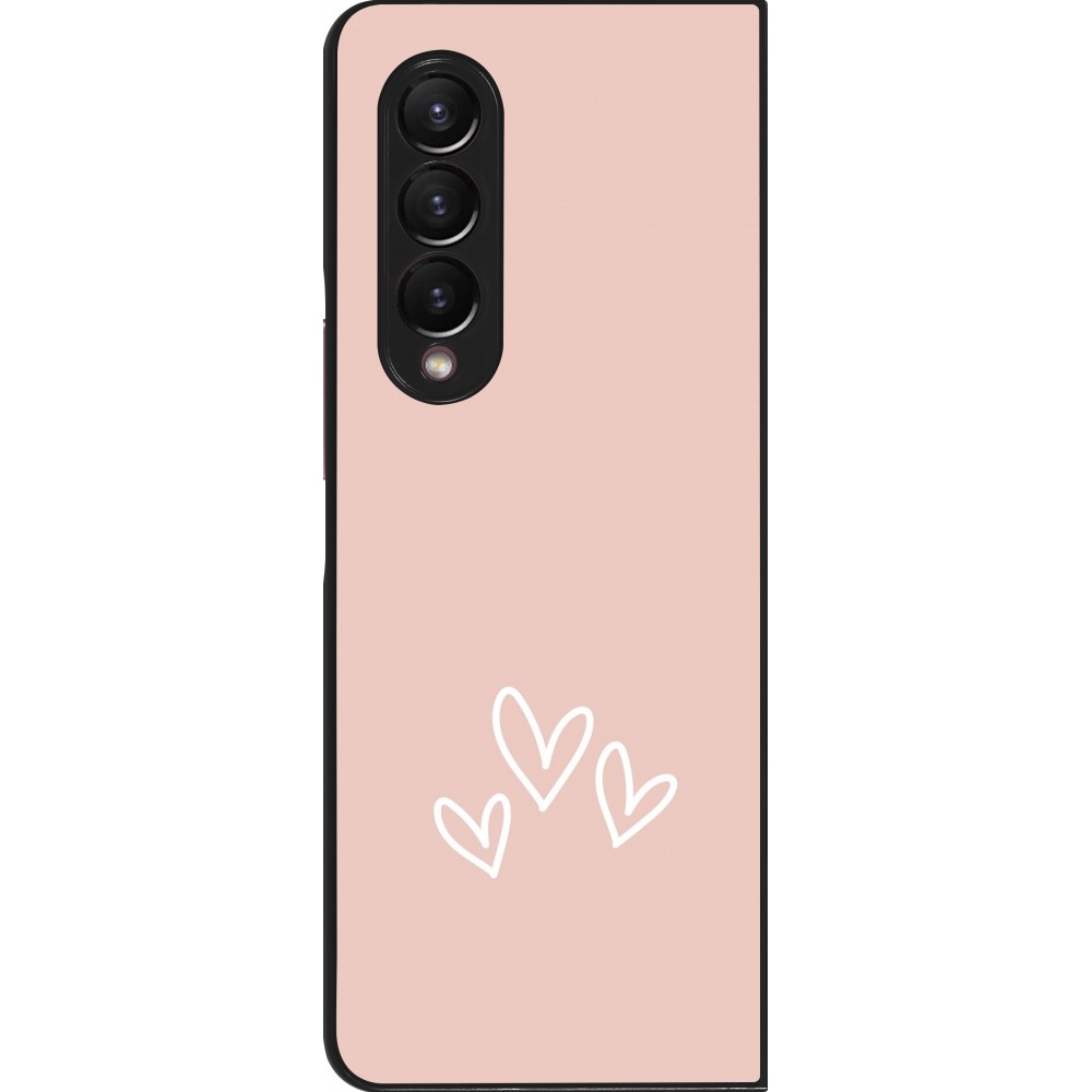 Coque Samsung Galaxy Z Fold3 5G - Valentine 2023 three minimalist hearts