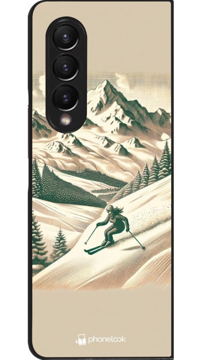 Coque Samsung Galaxy Z Fold3 5G - Vintage Ski Mountain