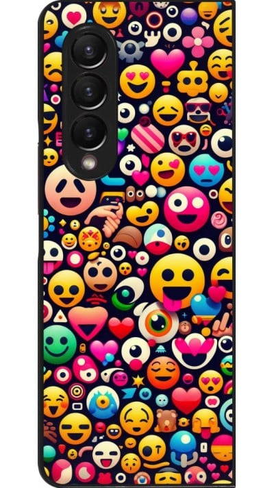 Coque Samsung Galaxy Z Fold4 - Emoji Mix Color