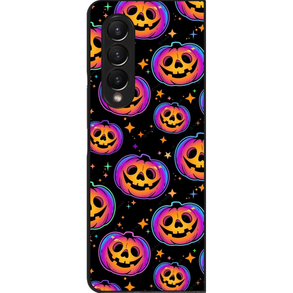 Coque Samsung Galaxy Z Fold4 - Halloween 2024 rainbow pumpkins