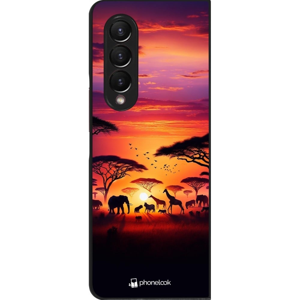 Coque Samsung Galaxy Z Fold4 - Safari sunset wildlife