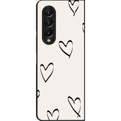 Coque Samsung Galaxy Z Fold4 - Valentine 2023 minimalist hearts