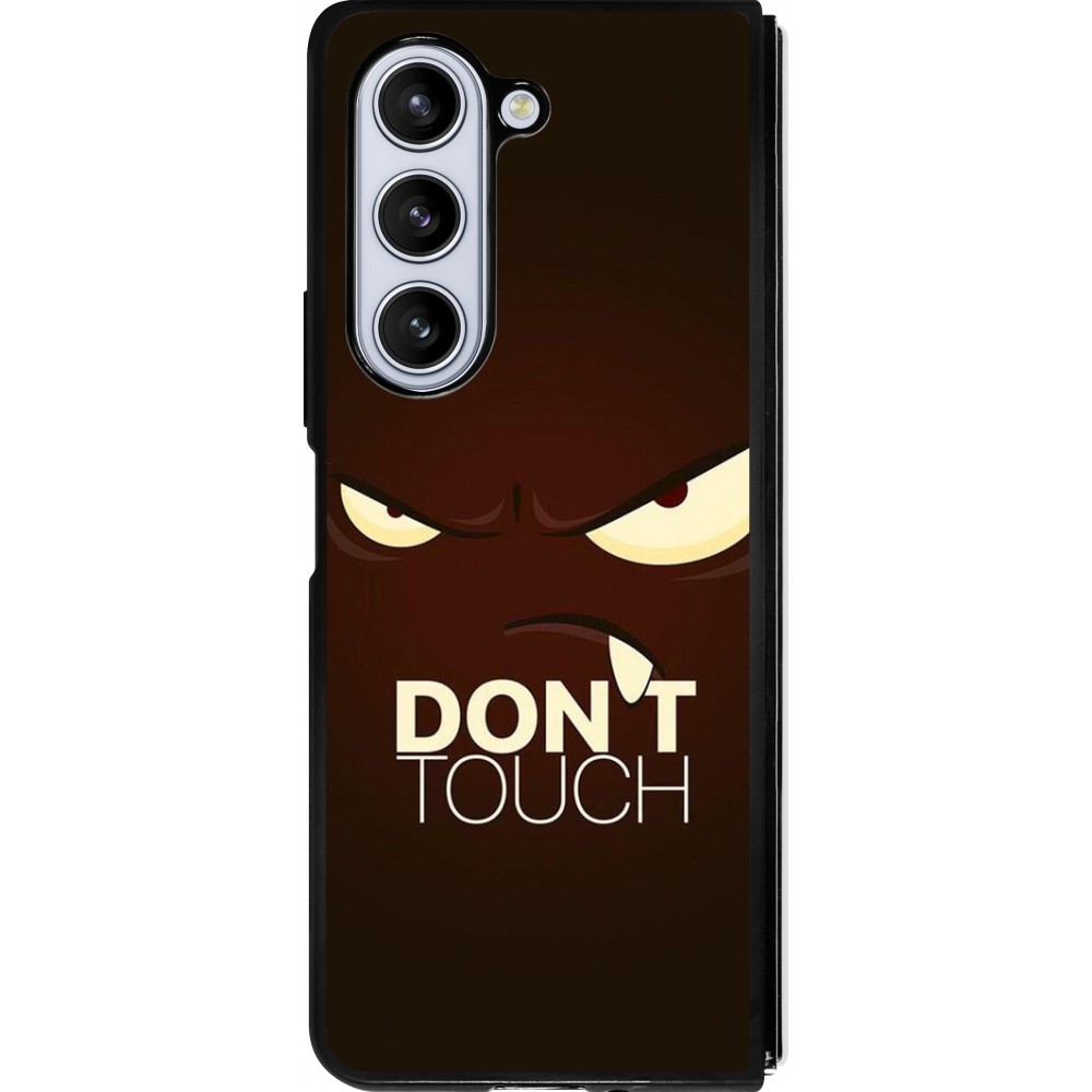 Coque Samsung Galaxy Z Fold5 - Silicone rigide noir Angry Dont Touch