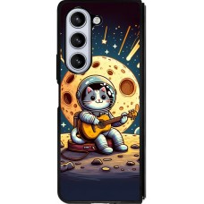 Coque Samsung Galaxy Z Fold5 - Silicone rigide noir AstroCat RockLune