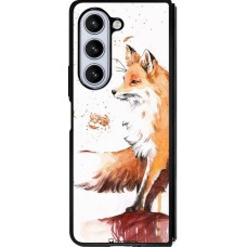 Samsung Galaxy Z Fold5 Case Hülle - Silikon schwarz Autumn 21 Fox