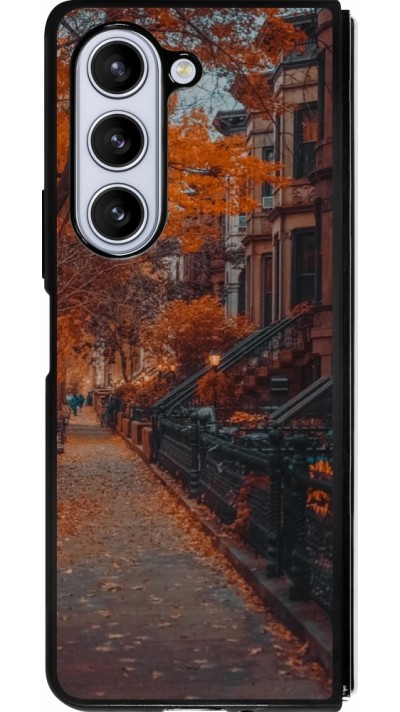 Coque Samsung Galaxy Z Fold5 - Silicone rigide noir Autumn 2024 city