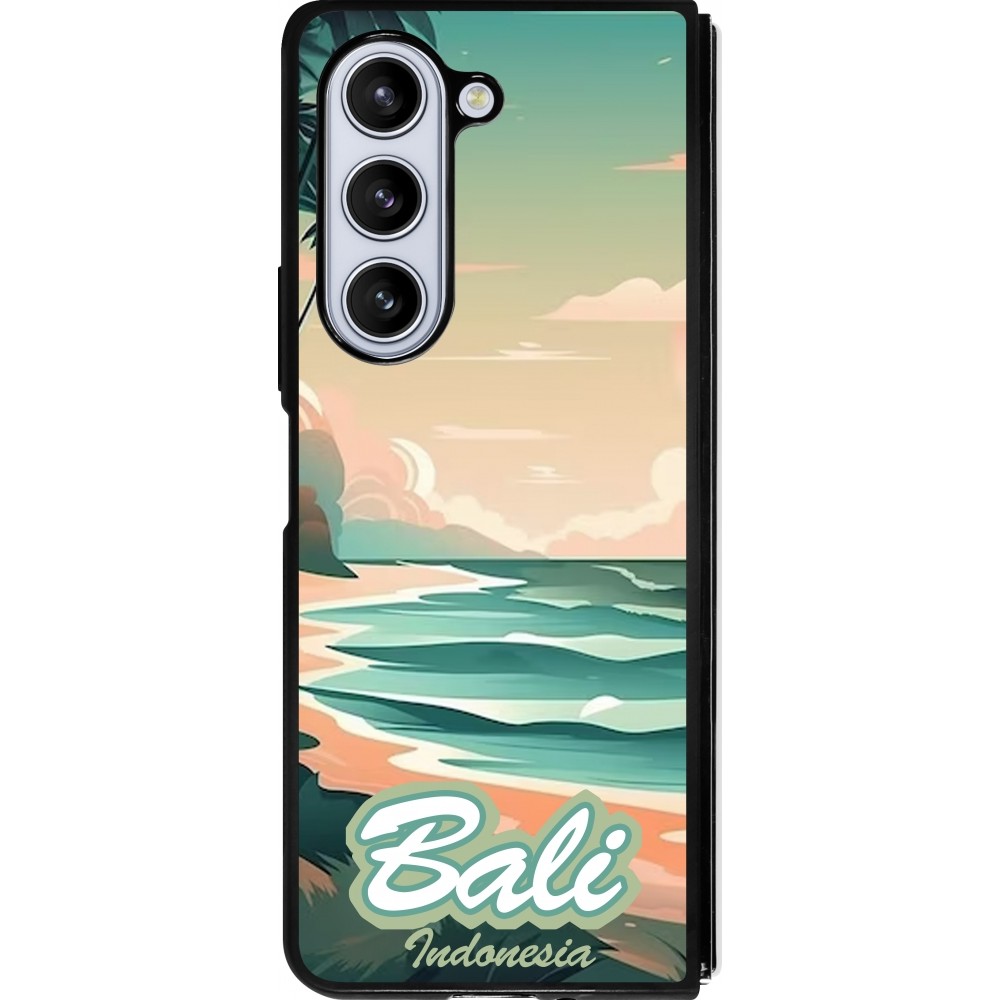 Coque Samsung Galaxy Z Fold5 - Silicone rigide noir Bali Landscape