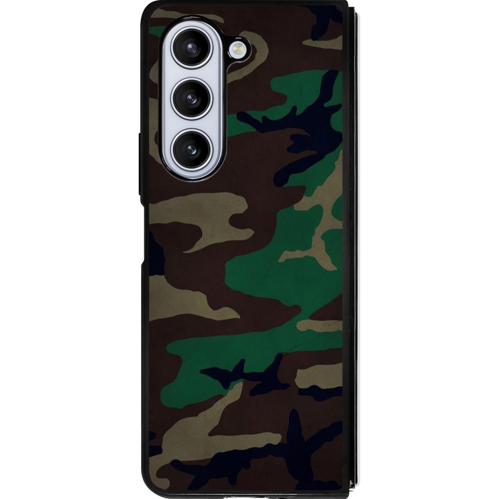 Coque Samsung Galaxy Z Fold5 - Silicone rigide noir Camouflage 3