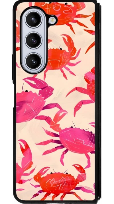 Coque Samsung Galaxy Z Fold5 - Silicone rigide noir Crabs Paint