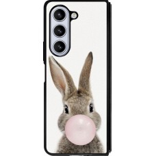 Coque Samsung Galaxy Z Fold5 - Silicone rigide noir Easter 2023 bubble gum bunny