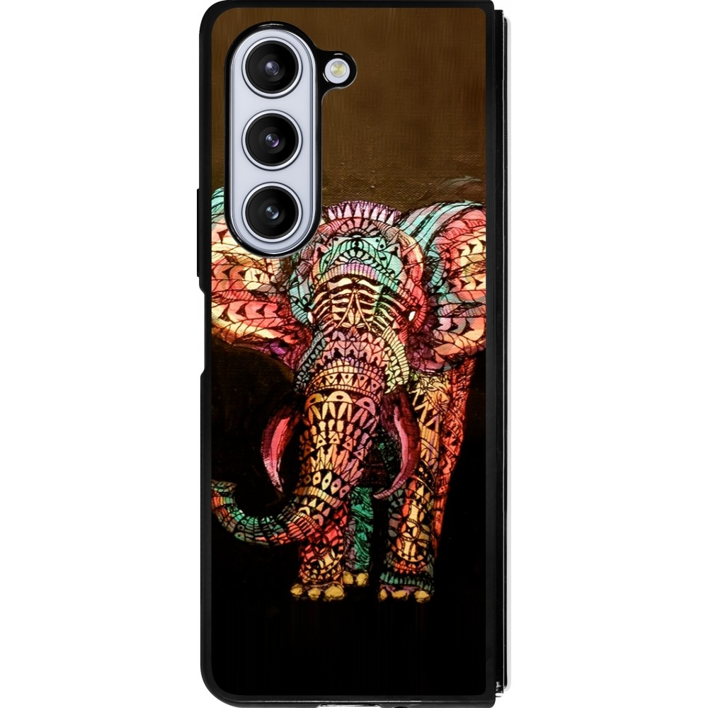 Coque Samsung Galaxy Z Fold5 - Silicone rigide noir Elephant 02