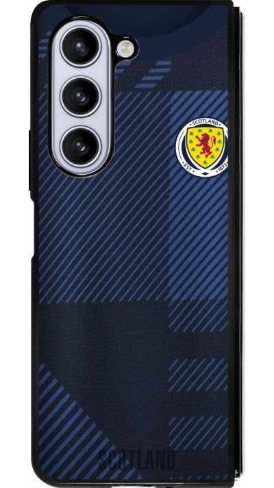 Coque Samsung Galaxy Z Fold5 - Silicone rigide noir Maillot de football Ecosse personnalisable