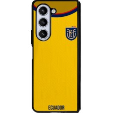 Coque Samsung Galaxy Z Fold5 - Silicone rigide noir Maillot de football Equateur 2022