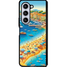 Coque Samsung Galaxy Z Fold5 - Silicone rigide noir French Riviera People