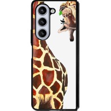 Coque Samsung Galaxy Z Fold5 - Silicone rigide noir Giraffe Fit