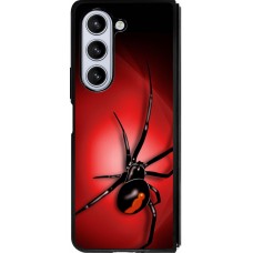 Coque Samsung Galaxy Z Fold5 - Silicone rigide noir Halloween 2023 spider black widow