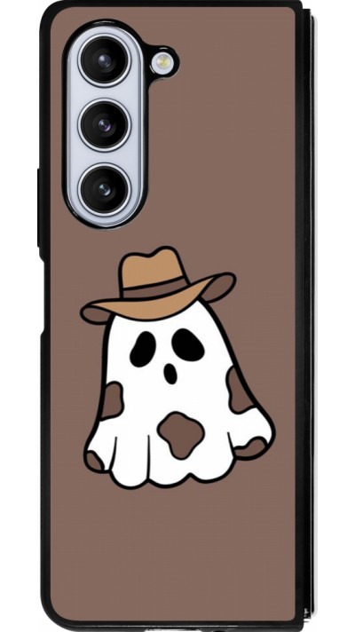 Coque Samsung Galaxy Z Fold5 - Silicone rigide noir Halloween 2024 cowboy ghost