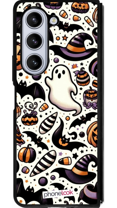 Coque Samsung Galaxy Z Fold5 - Silicone rigide noir Halloween 2024 Cute Pattern