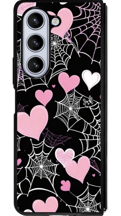 Coque Samsung Galaxy Z Fold5 - Silicone rigide noir Halloween 2024 girly