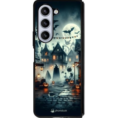 Coque Samsung Galaxy Z Fold5 - Silicone rigide noir Halloween Spookville